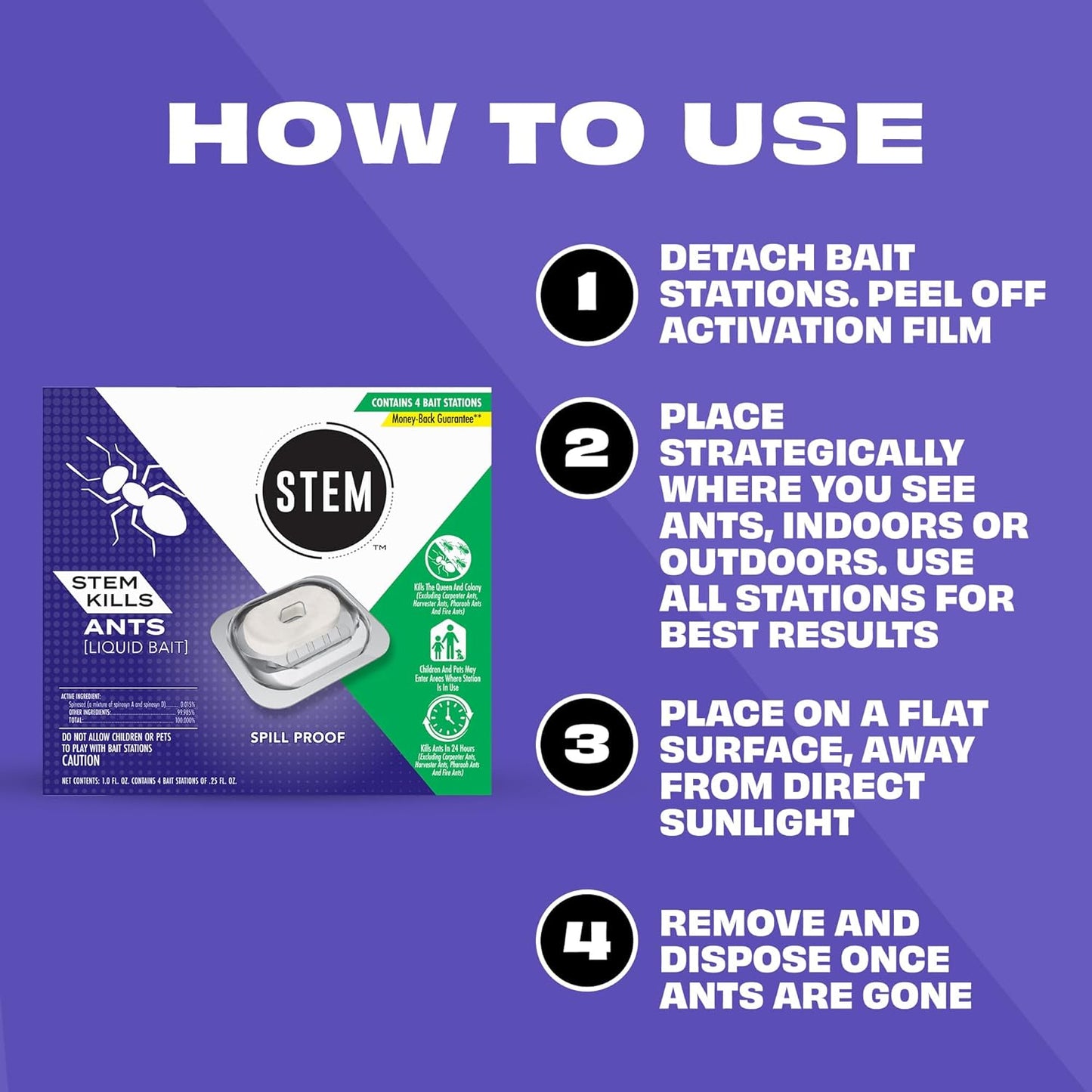STEM Mosquito & Tick Repellent Spray - Fragrance-Free Picaridin Protection for Outdoor Use