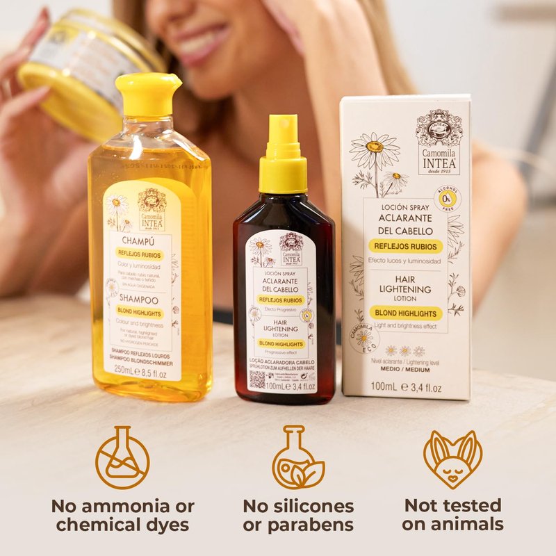 Natural Blonde Highlights Hair Lightener - Chamomile Extract Spray - 3.4 Oz