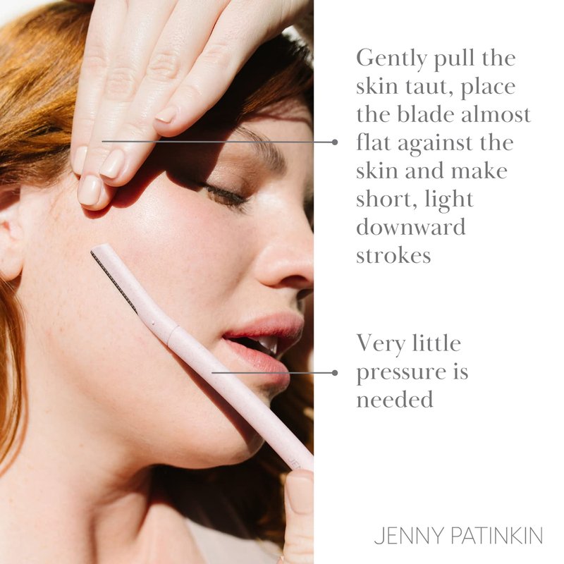 Jenny Patinkin Dermaplaning Tool Set - Expert Facial Razor for Women | 3-Piece Peach Fuzz Remover