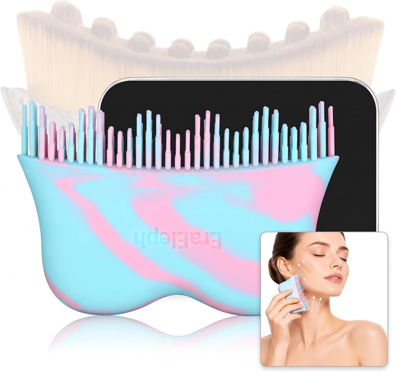 Skiennix Lymphatic Contour Face Brush - 2026 Silicone Drainage Massager | Dry Brush Alternative for Face & Body