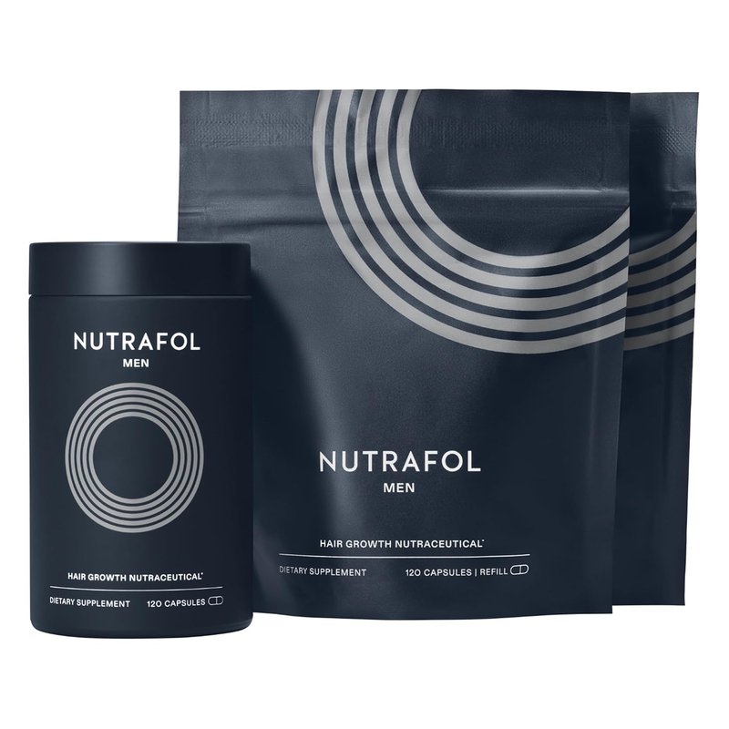 Nutrafol Men's Hair Growth Supplements - Clinically Tested for Thicker Hair & Scalp Coverage | 3 Month Supply (Pack of 3)
