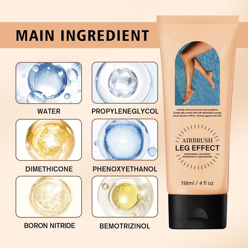 Leg Makeup Waterproof No Transfer, Light Long-Lasting, Easy Application, Legs & Body Concealer Makeup. (Bronze)