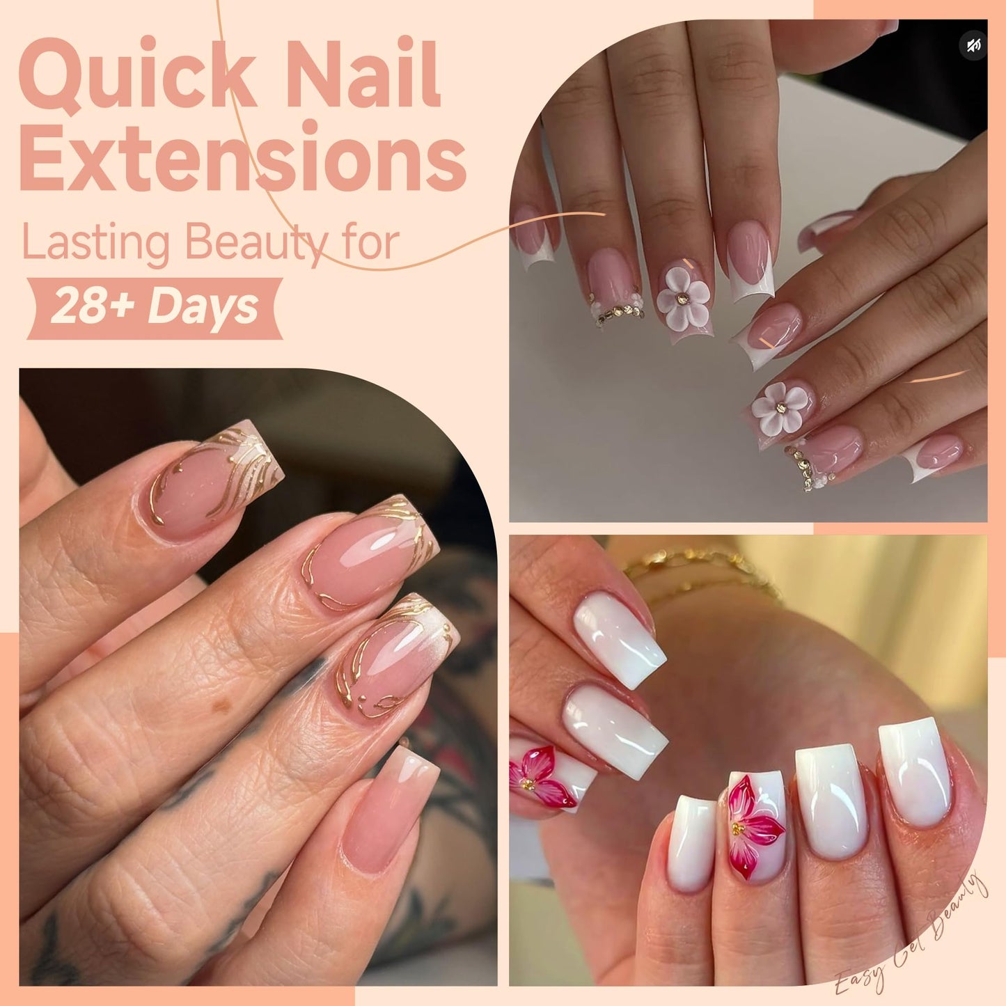 UNA GELLA Nail Tips Short Square, Pre-buff Matte Gel Nails Tips Short Square Nail Tips 120pcs Clear Full Cover False Fake Nails for Nail Extensions DIY Home Salon 12 Sizes for Women