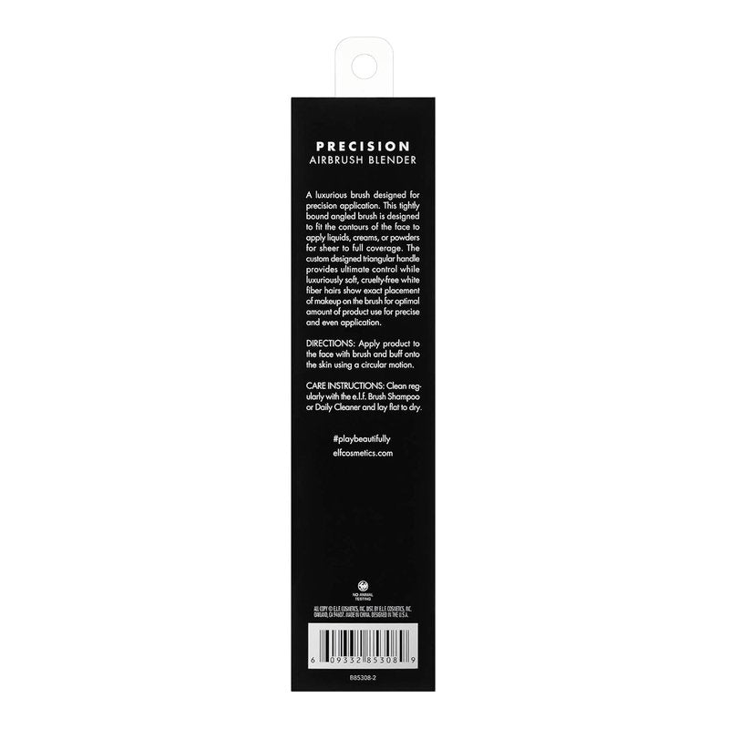 e.l.f. Precision Airbrush Blender - Angled Makeup Brush for Liquids & Creams | Vegan & Cruelty-Free