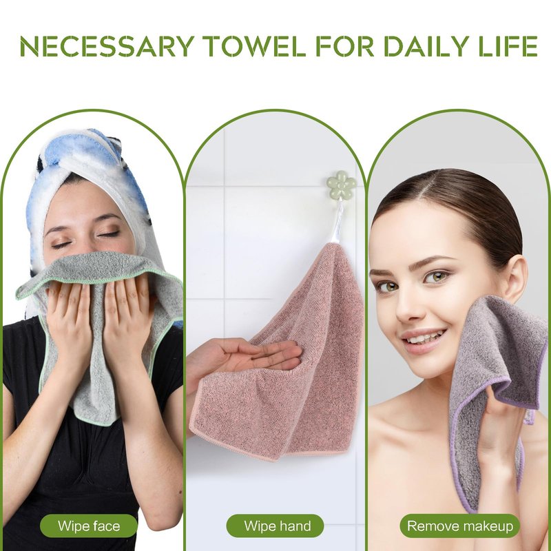 SINLAND Microfiber Face Cloths Highly Absorbent Washcloths Soft Feel Fingertip Towels Multi-Purpose Wash Cloths for Bathroom, Gym, Hotel, Spa and Kitchen, 12Inch x 12Inch