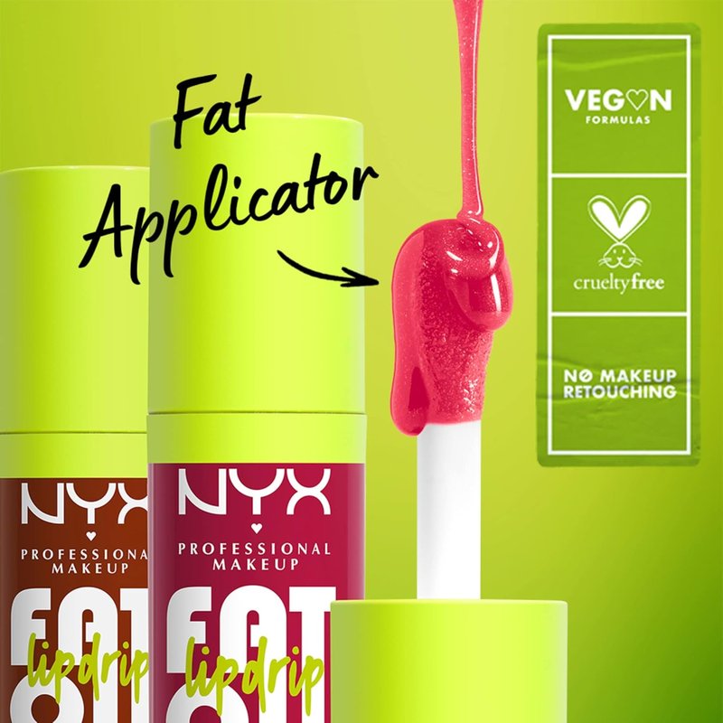 NYX Fat Oil Lip Drip - Moisturizing Vegan Tinted Lip Gloss for 12 HR Hydration | Missed Call (Sheer Pink)