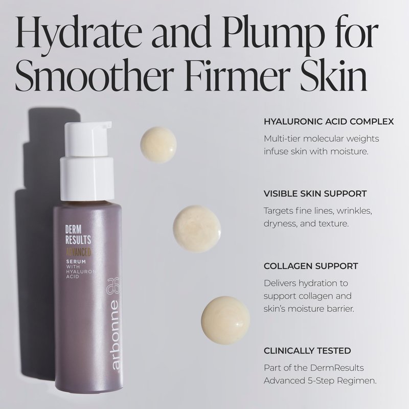 DermResults Advanced Hyaluronic Acid Serum for Face – Hydrating Face Serum – Dermatologist-Tested, 1 fl oz (30 mL)