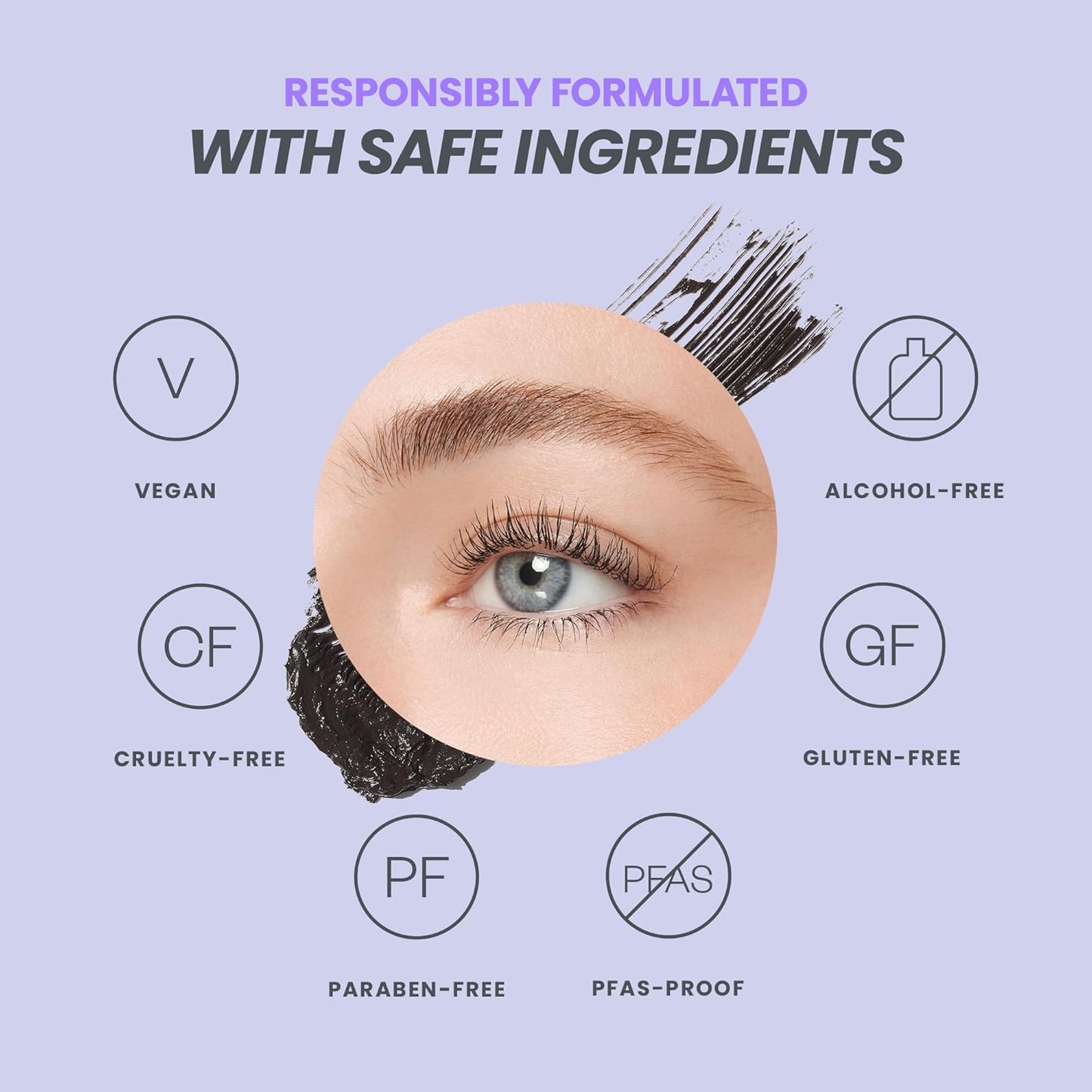 Wonderskin Infinite Rizz Mascara - Volumizing Black Mascara for Length & Long-Wear | Smudge-Proof & Water-Resistant