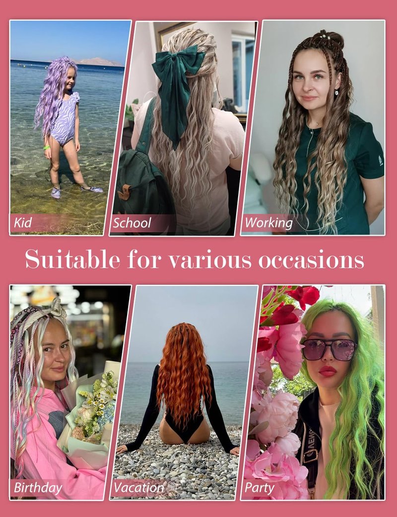 300g Curly Braiding Hair Ombre Blonde Balayage Ocean Wave Crochet Hair Long Synthetic Loose Deep Wavy Twist Hair for Boho Braids