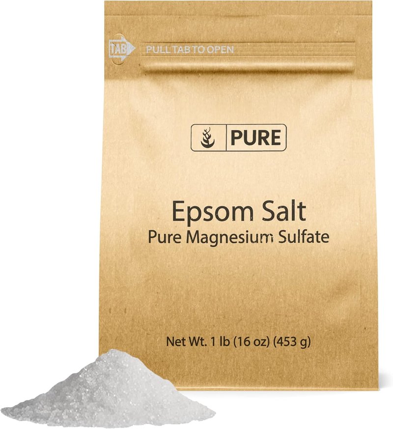 Epsom Salt - Pure Magnesium Sulfate Soaking Solution | Food Grade, 1 Pound
