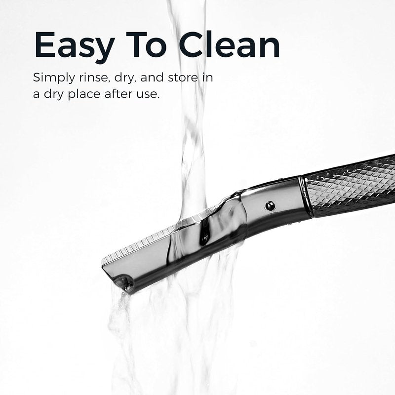 Eyebrow Razor - Precision Face Trimmer for Women & Men | 6-Blade Shaver in Black