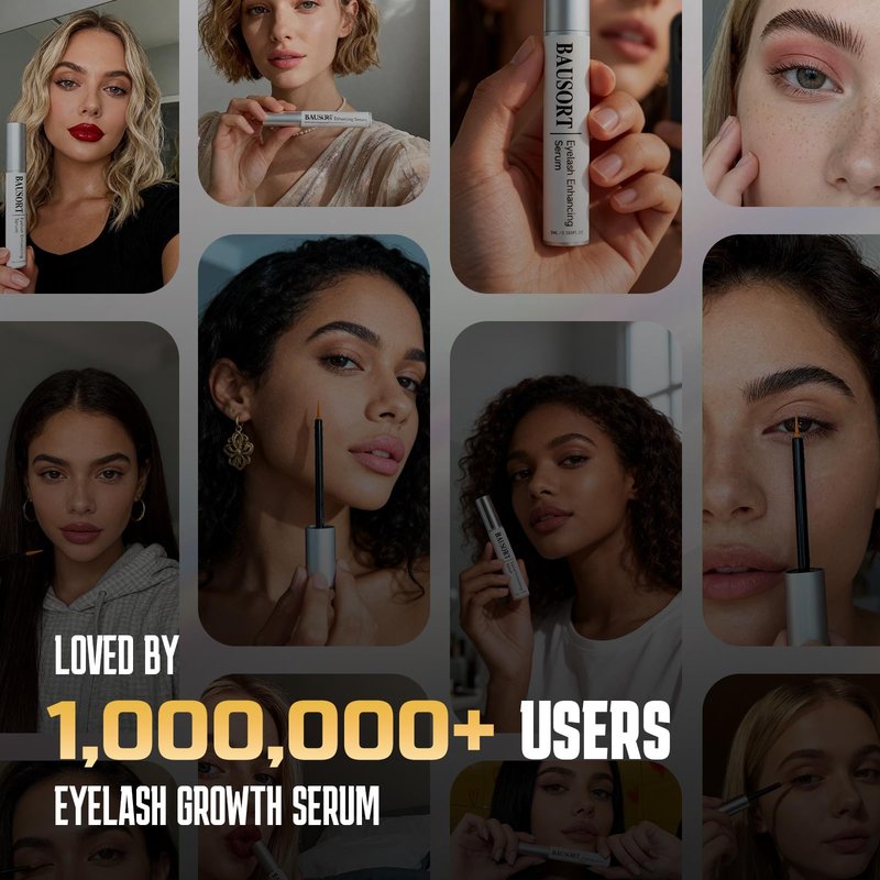Lash Enhancing Serum, Peptide & Vitamin Infused Formula for Longer, Fuller, Thicker Looking Lashes, Visible Results in 4–6 Weeks, Ophthalmologist Tested, Gentle for Sensitive Eyes (5mL)