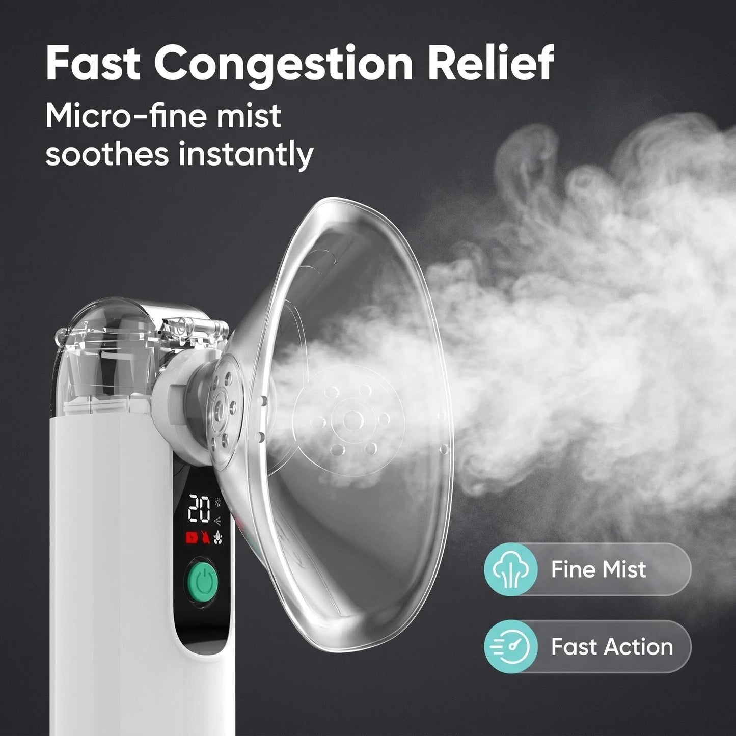 Steam Inhaler for Sinus Relief, Allergies, Congestion & Colds, Vocal Steamer Sinus Inhaler, Soothes Nasal & Throat Passages