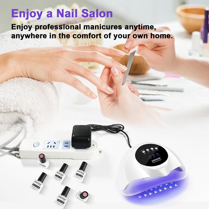JODSONE U V LED Nail Lamp,2-in-1 Design for Nail Tip and Gel Nails Polish Fast Curing with 4 Timer Smart Sensor