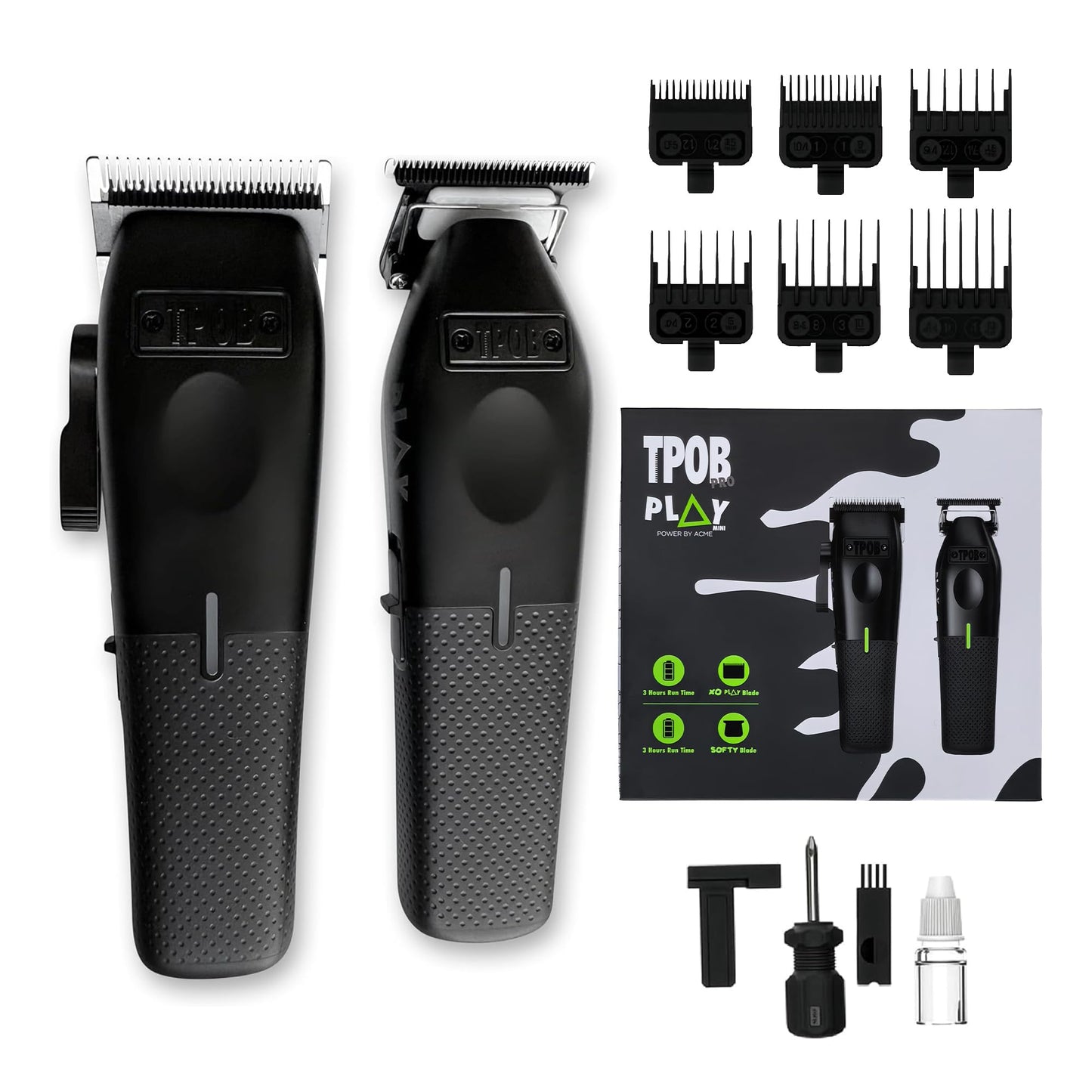 TPOB Mini Play Professional Hair Clippers (Black Set)