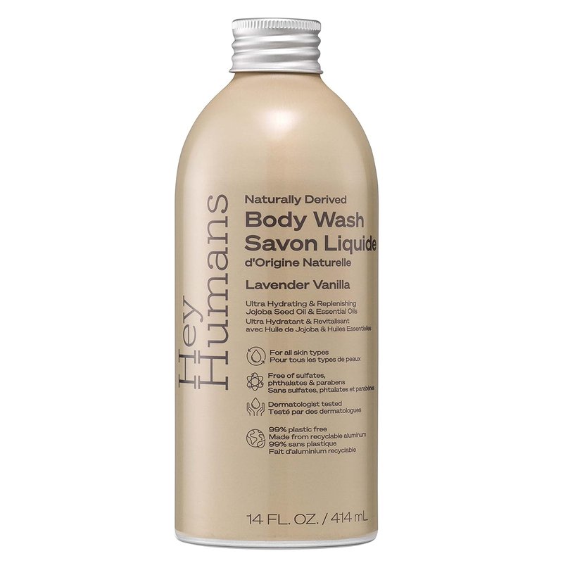 Hey Humans Lavender Vanilla Body Wash - Moisturizing with Jojoba Oil | Vegan & Cruelty-Free, 14 fl. Oz