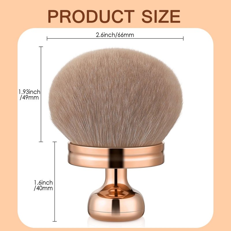 Extra Large Body Makeup Brush - Self Tanner Applicator | 66mm Wide Kabuki Brush for Bronzer & Tanning (Rose Gold)