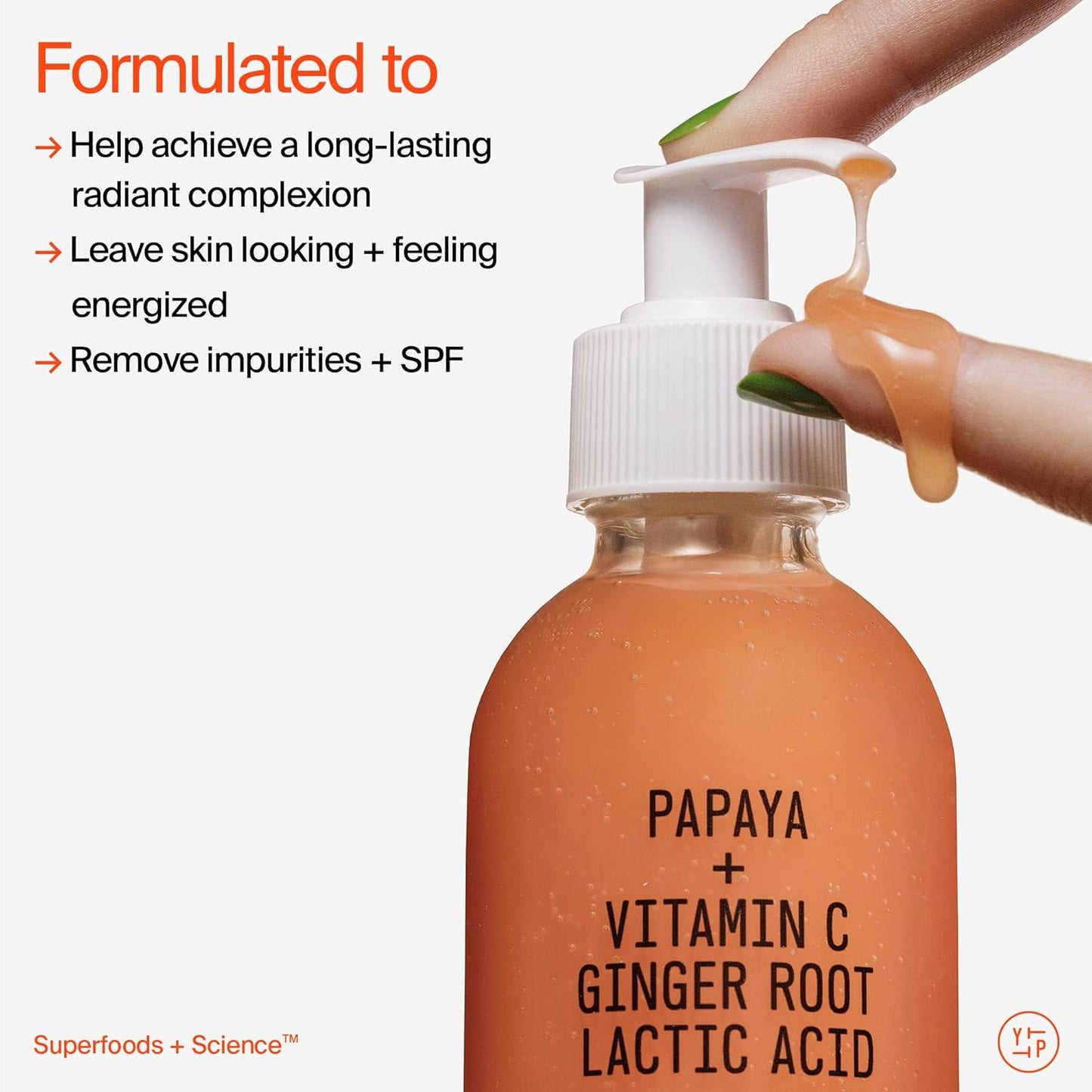 Youth To The People Superfruit Facial Cleanser - Gentle Exfoliating Face Wash with Papaya & Vitamin C for Radiant Skin, Sulfate-Free