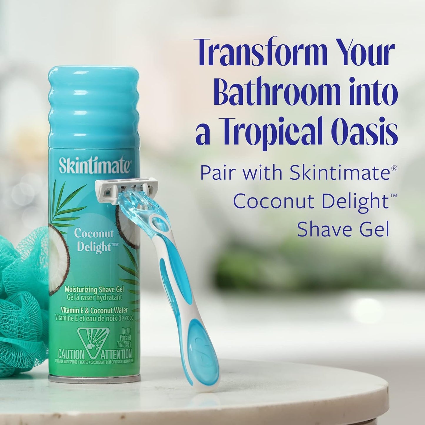 Skintimate Coconut Delight Disposable Razors - 12 Count for Smooth, Effortless Shaving