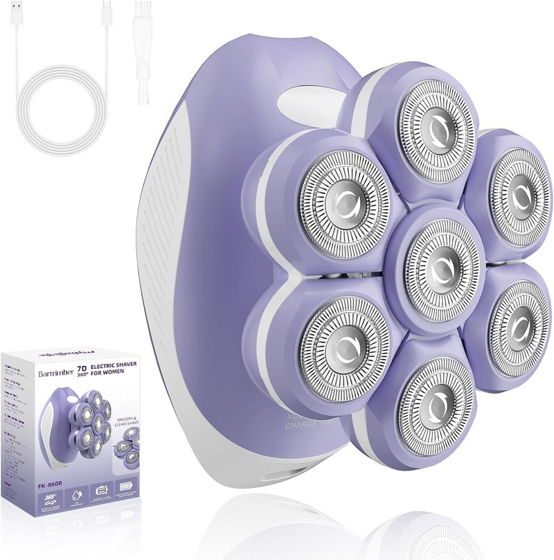 Electric Razors for Women - 7D Fast & Painless Full-Body Shaver for Smooth Skin | Waterproof Wet/Dry Use, Travel Cover Included