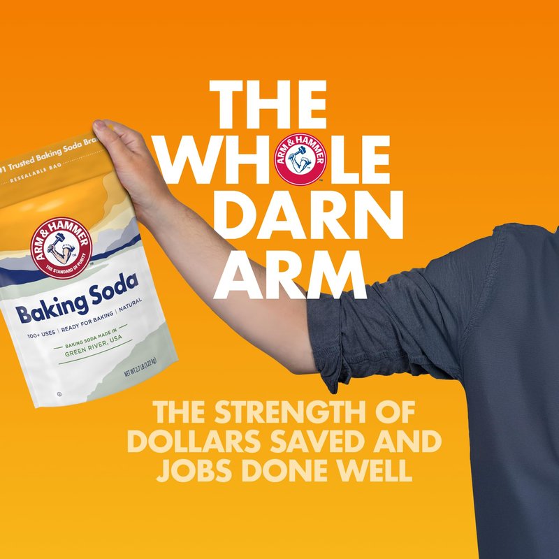 ARM & HAMMER Baking Soda, Multi-Purpose 100% Pure Sodium Bicarbonate Powder for Cooking, Baking, Cleaning, Laundry, Deodorizing, DIY & More, 7 Lbs