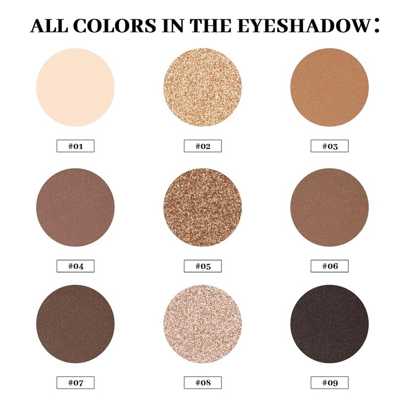 Neutral Eyeshadow Palette - Matte Vegan Makeup with Mirror | Long-Lasting Wear - 0.5oz (Autumn Sunshine)
