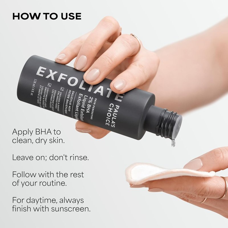 Paula's Choice Skin Perfecting 2% BHA Liquid Exfoliant - Salicylic Acid Facial Polish for Pores & Fine Lines | Fragrance-Free, 4 oz