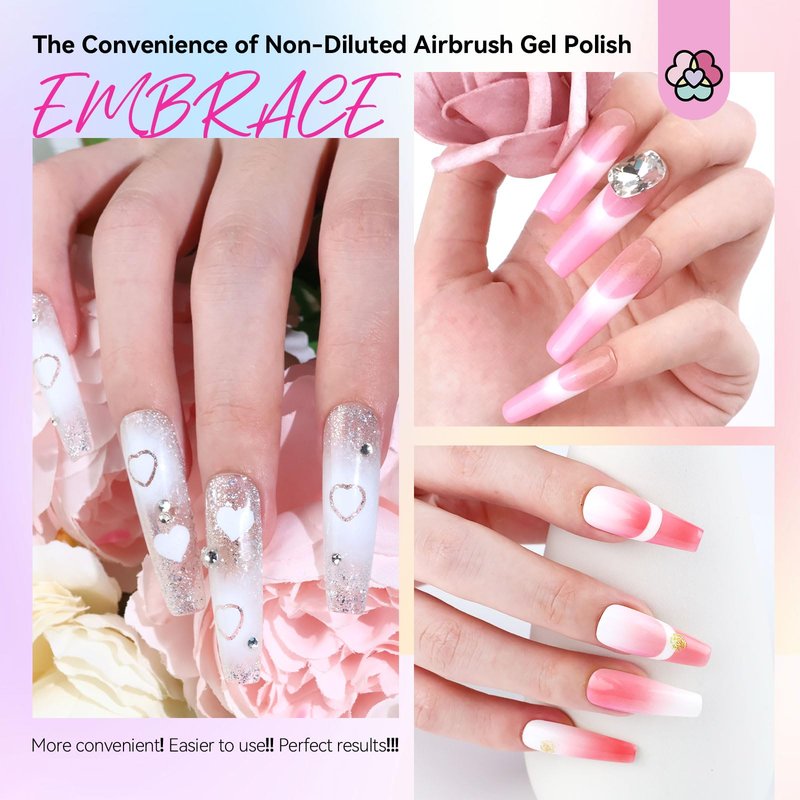 SAVILAND Airbrush Gel Nail Polish - 2026 Must Have 24 Colors, Dilution-Free & Non-Acetone for Gradients & Blush Nails, High Saturation for Layered Art, Home & Salon Nail Set