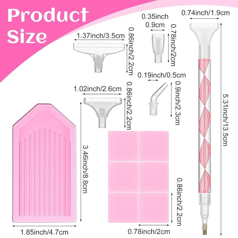 Rhinestone Picker Tool Kit - Dual-Ended Applicator Pen with Tray & Replacement Tips | Ideal for DIY Nail Art