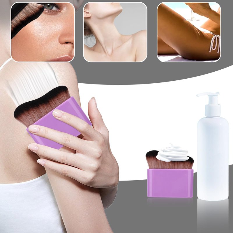 Self Tanning Brush, Self Tanner Brush Foundation Body Makeup Brushes Tan Brushes for Face (Purple)
