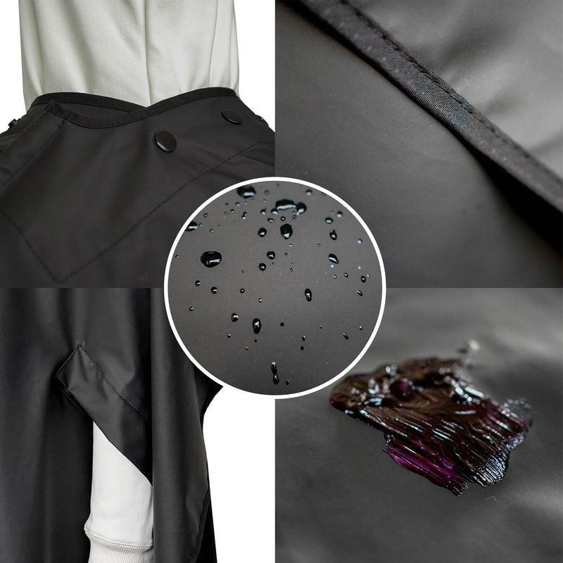 Professional Waterproof Hair Cape - Chemical Resistant Hairdresser Cape For Dyeing - Adjustable Neck And Hand Hole - Bleach Proof Hair Capes