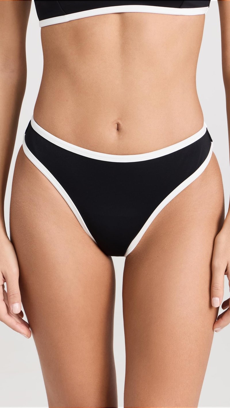 Good American Women's Better Bikini Bottoms, Black001, 4X