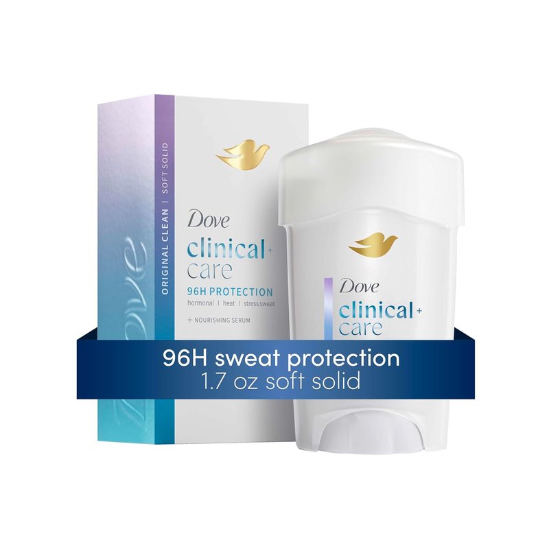 Dove Clinical + Care Antiperspirant Deodorant - Original Clean Soft Solid with Nourishing Serum | 1.7 oz