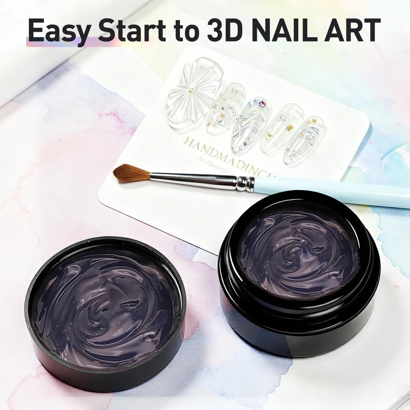 Crystal Clear Sculpture Glue Gel by [Brand Name] - Strong Adhesive for Diamonds & Nail Charms | 5g Quick LED Cure