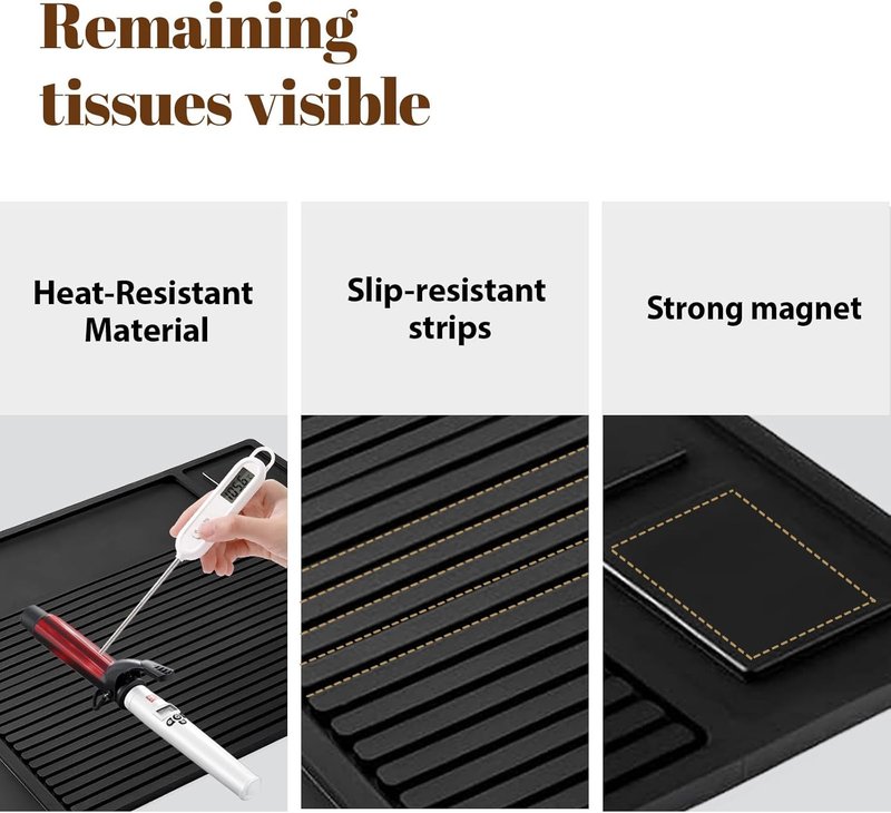 Magnetic Barber Mat for Clippers - Professional Non-Slip Organizer for Beauty Tools | Durable & Easy to Clean