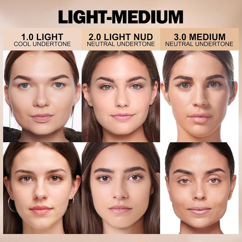 Liquid Concealer - Full Coverage Under Eye Makeup for Dark Circles & Fine Lines | Waterproof, Long-Lasting, 0.42 Fl Oz (Light Nude)