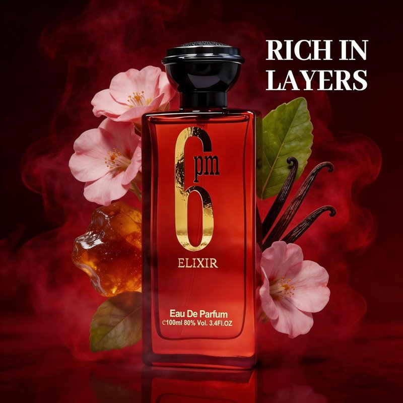 A CENTER 6PM Elixir Men's Eau de Parfum - Warm Woody Cologne | Long-Lasting Amber Tobacco Scent, 3.4 Fl Oz