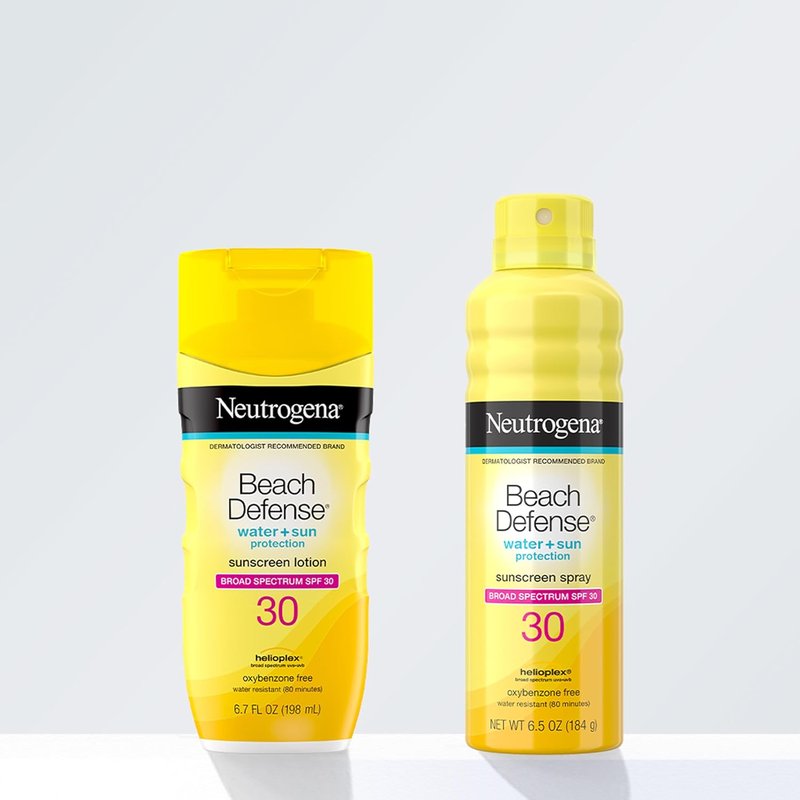 Neutrogena Sunscreen Lotion - Beach Defense SPF 30 | Oil-Free, Fast-Absorbing, 6.7 fl. oz