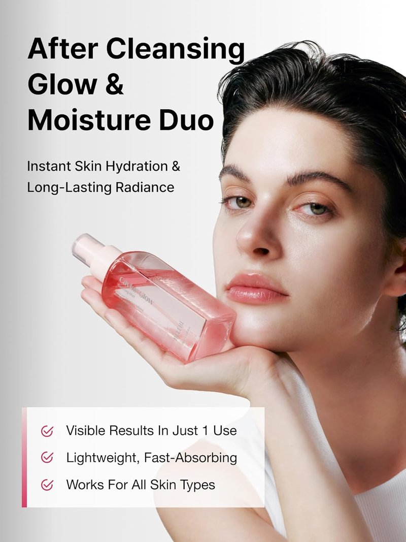 Delere Caviar Glow Soothing Mist - Korean Glass Skin Serum with 5% Caviar & Squalane | 3.4oz Anti-Aging Radiance