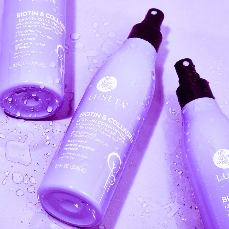 Luseta Biotin Leave in Conditioner for Dry Damaged Hair, Natural Thickening Volume Conditioner for Thinning Hair,8.5 Fl Oz, Hair Detangler Spray for Women and Men