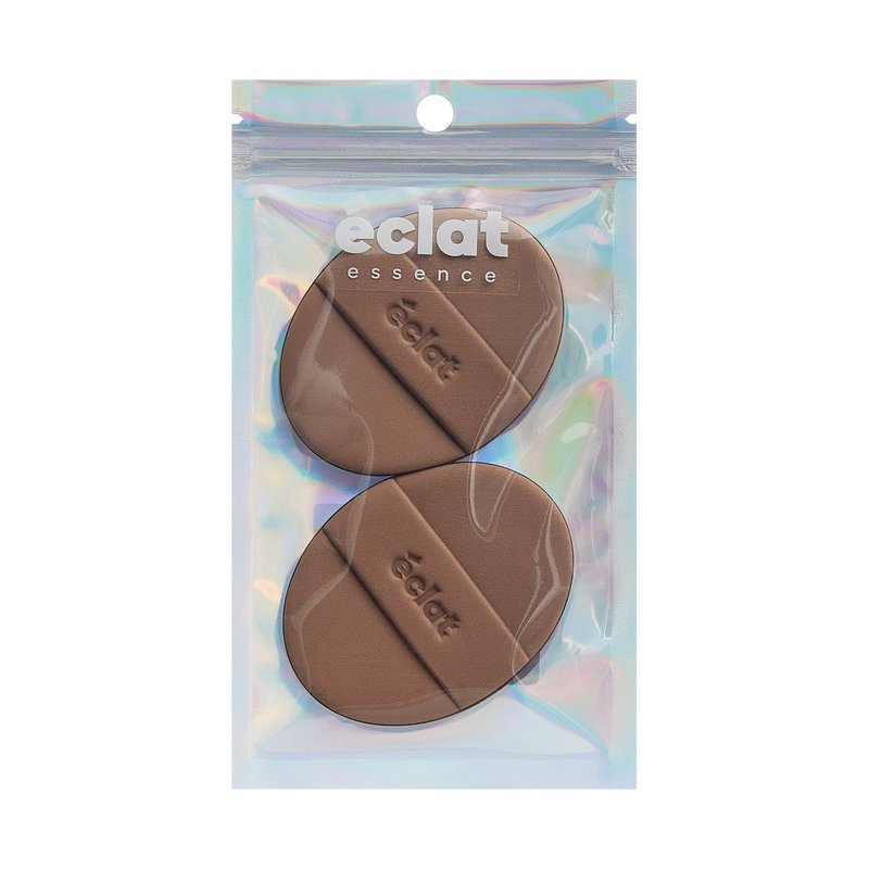 Éclat Makeup Sponge Set, 2 Pcs Air Cushion Puff, Latex-Free 100% Rubycell Blender Sponge, Wet & Dry Use for Liquid, Powder, Cream Foundation, Soft Oval Shape Professional Beauty Blending Applicators