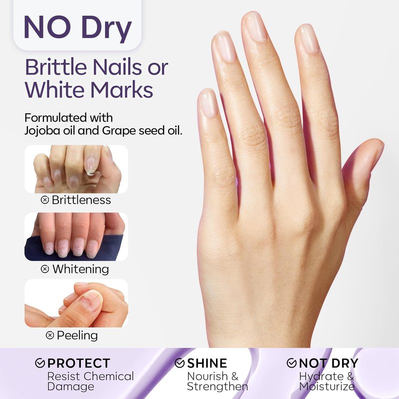 Modelones Nail Polish Remover - Gentle Gel Polish Remover with Jojoba Oil | 8 Fl Oz Lavender for Easy Soak Off