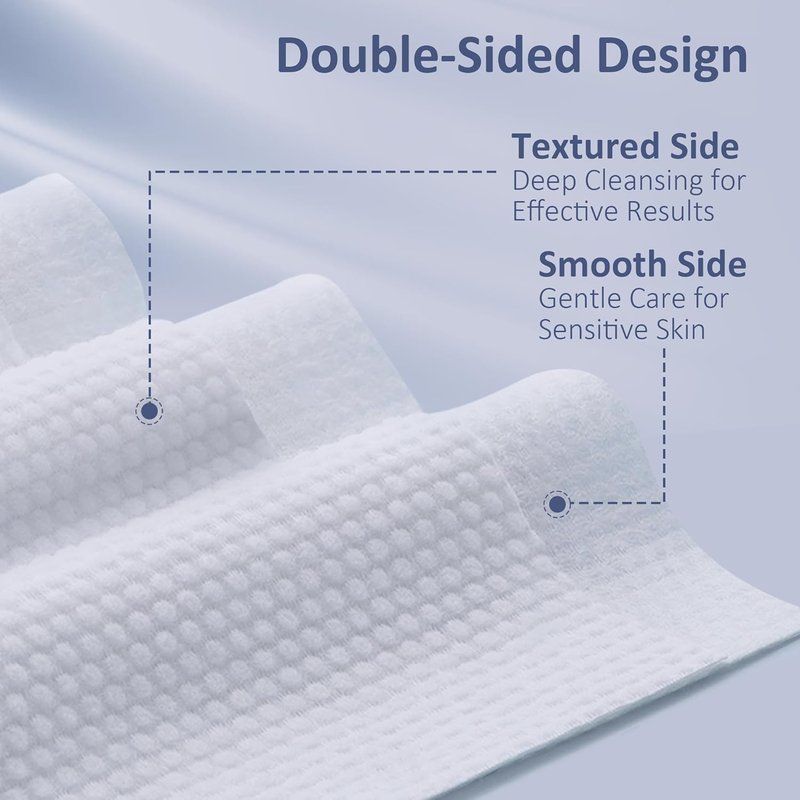 Ourmed Life Disposable Biodegradable Face Towels - Lint-Free, Gentle for Sensitive Skin | 100 Count