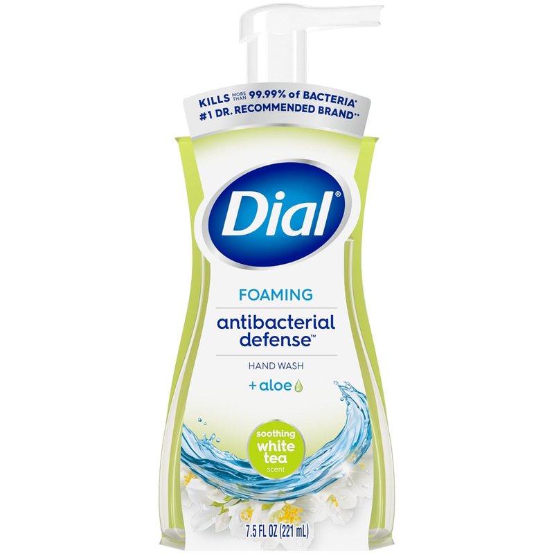 Dial Antibacterial Foaming Hand Wash - Soothing White Tea Scent | 7.5 Fl Oz