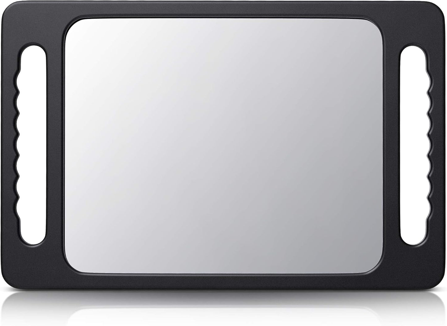 Unbreakable Hand Mirror - Large Double Handle Design for Hair & Beauty Salon | Lightweight Barber Mirror