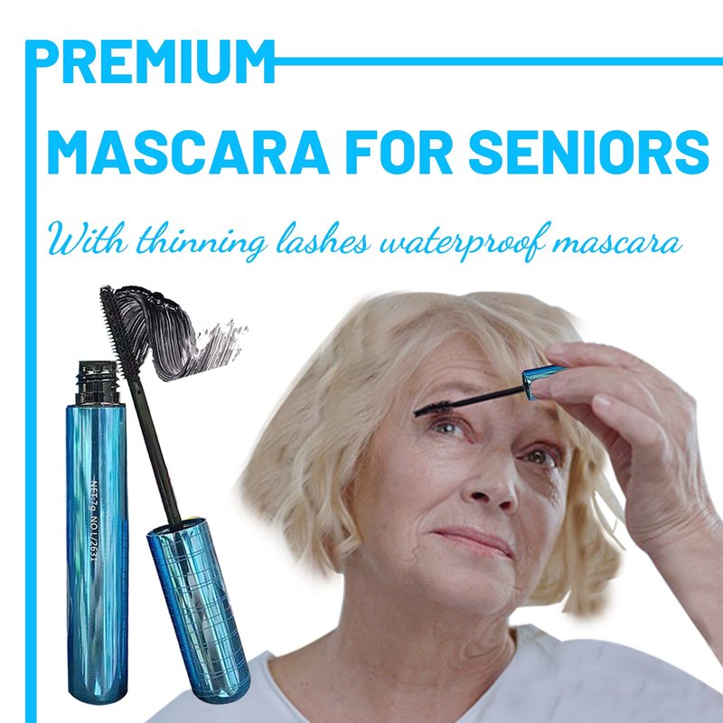 Mascara for Older Women 60 Plus, Mascara for Women over 60 with Thinning Lashes, Waterproof Hypoallergenic Tubing Mascaras Black Volume and Length for Sensitive Eyes (1 Pack)