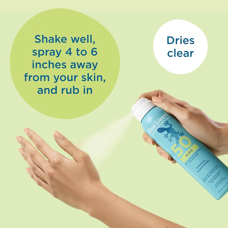 Blue Lizard Kids Sunscreen Spray SPF 50+ | Broad-Spectrum UVA/UVB Protection, Water-Resistant, 5 fl oz