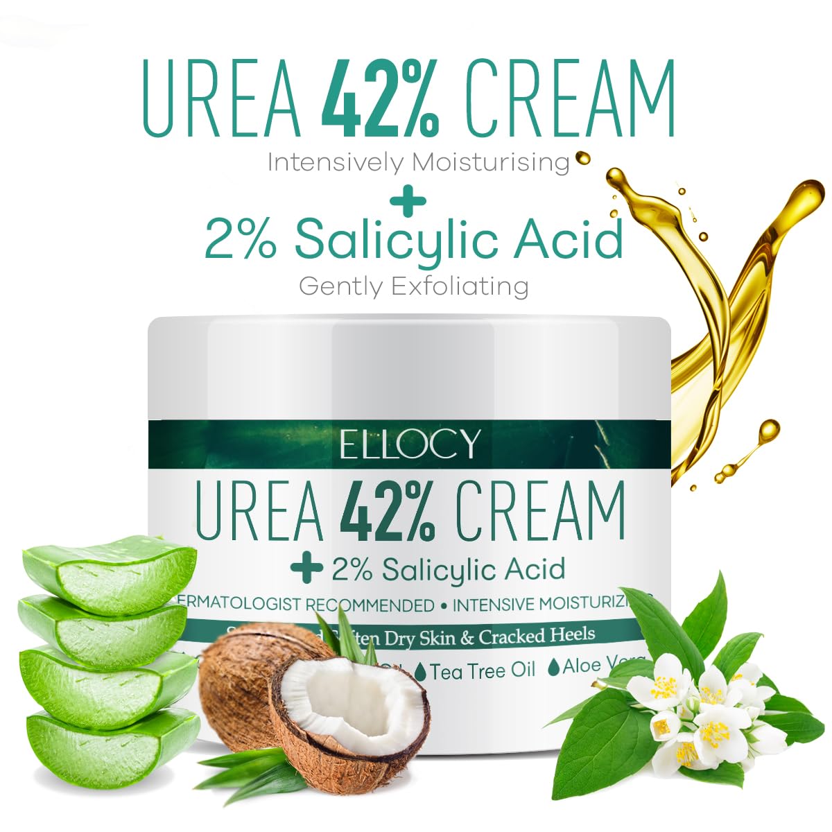 Urea cream 40 perent for feet: Maximum Strength Urea lotion -For Callus and Cracked Heels Treatment-Rough Thick Skin for foot- Crema 5.29 oz.(150g)