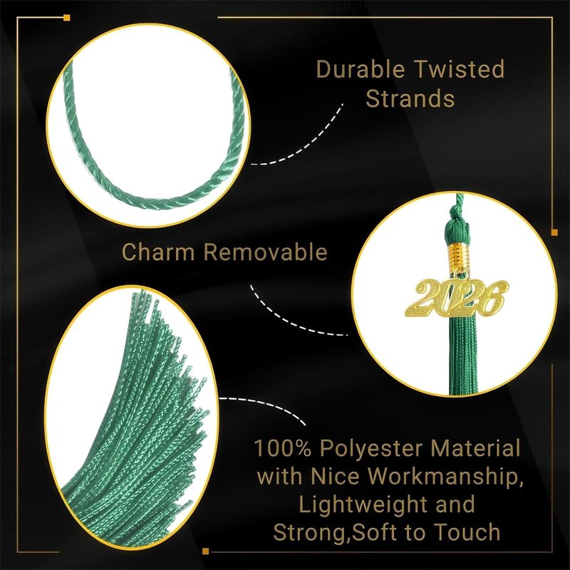2026 Green Graduation Tassel - Perfect Accessory for Cap & Ceremony Decoration