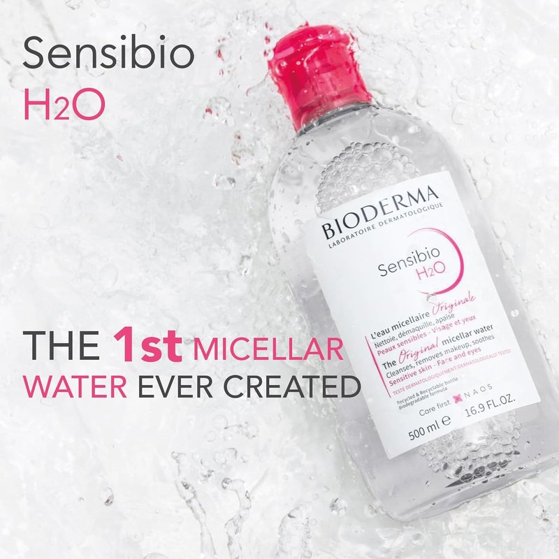 Bioderma Sensibio H2O Micellar Water - Gentle Makeup Remover for Sensitive Skin | Fragrance-Free, No Rinse